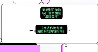 第4节：【替代方案】矿物油与广谱杀菌剂的&ldquo;混搭艺术&rdquo;，课程：《经济作物冬季清园&middot;实战防坑指南》#识农AI