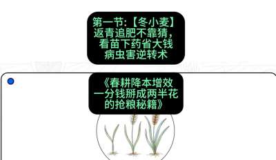 第一节：【冬小麦】返青追肥不靠猜，看苗下药省大钱
